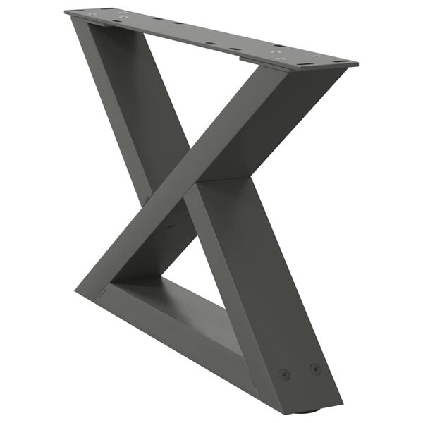 vidaXL Salongbordben 2 stk antrasitt 60 x (30-31,3) cm st&aring;l