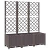 vidaXL Hagepotte med espalier brun 120x40x136 cm PP