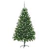 vidaXL Forh&aring;ndsbelyst kunstig juletre med kulesett 210 cm gr&oslash;nn