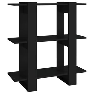 vidaXL Bokhylle/romdeler svart 80x30x87 cm
