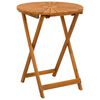 vidaXL Sammenleggbart hagebord Naturlig &Oslash;60 x 75 cm Solid akasietre