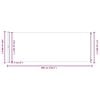 vidaXL Uttrekkbar sidemarkise 220x600 cm svart