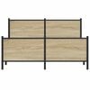 vidaXL Sengeramme i metall uten madrass sonoma eik 137x190 cm