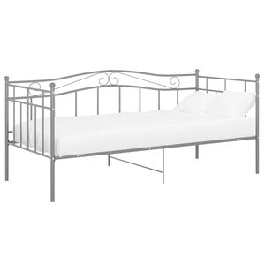 vidaXL Ramme til sovesofa gr&aring; metall 90x200 cm