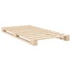 vidaXL Sengeramme med hodegavl 100x200 cm heltre furu
