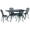 vidaXL Hage Spisegruppe 5 stk. gr&oslash;nn Aluminium