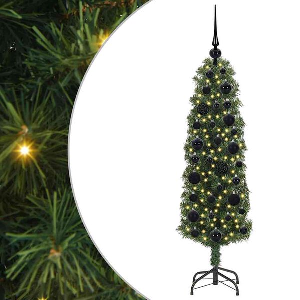 vidaXL Kunstig juletre med 150 LED grønn 120 cm PVC og stål og plast