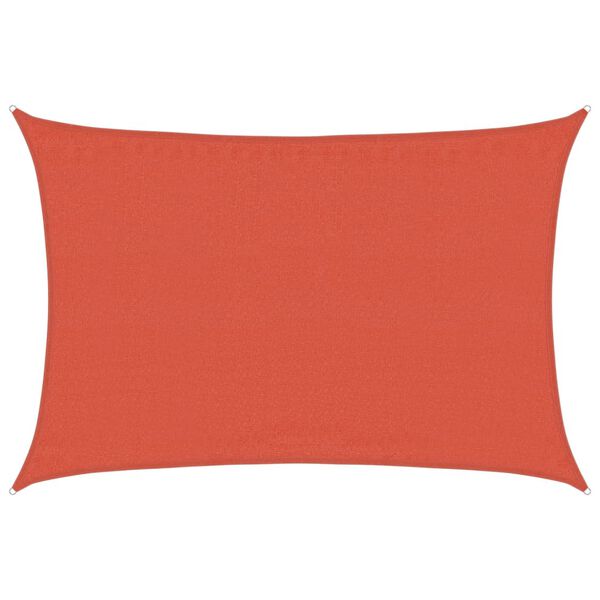 vidaXL Solseil 160 g/m&sup2; rektangul&aelig;r terrakotta 3,5x5 m HDPE