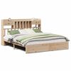 vidaXL Seng med bokhylle uten madrass 180x200 cm heltre furu