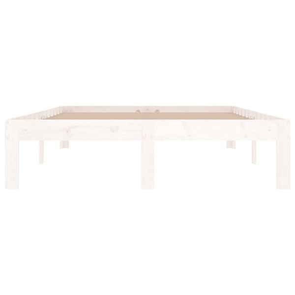 vidaXL Sengeramme hvit heltre 120x190 cm Small Double