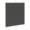 vidaXL plisségardin sort 115x150 cm Stoff Bredde 114,4 cm Polyester