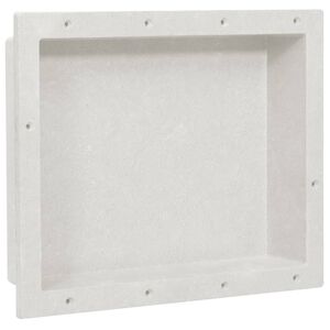 vidaXL Veggnisje til dusj matt hvit 41x51x10 cm