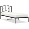 vidaXL Sengeramme i metall med hodegavl svart 90x190 cm