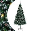 vidaXL Kunstig juletre med 300 LED gr&oslash;nn 210 cm PVC og St&aring;l og Plast