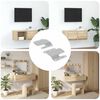 vidaXL Flush Mount Bracket 2 pcs s&oslash;lv 75 x 66 x 1,4 mm St&aring;l