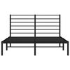 vidaXL Sengeramme i metall med hodegavl svart 135x190 cm