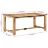 vidaXL Spisebord 180x90x75 cm heltre mango