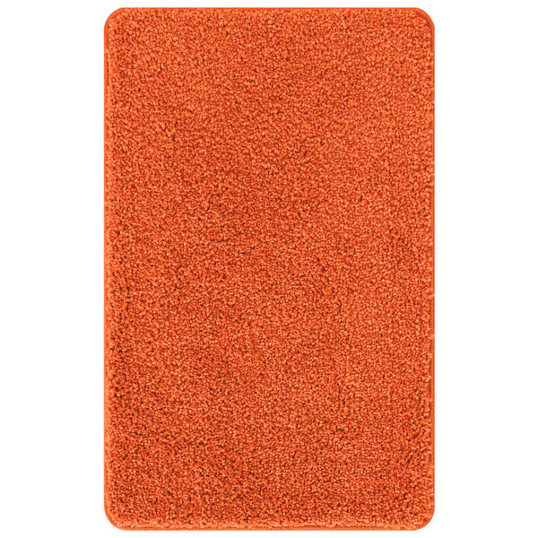 vidaXL Anti-skli baderomsmatte sett 3 pcs Oransje 50 x 50 cm PP