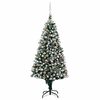 vidaXL Kunstig juletre med LED og kulesett og kongler 240 cm