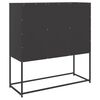vidaXL Highboard svart 100,5x39x107 cm stål