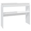 vidaXL Konsollbord h&oslash;yglans hvit 102x30x80 cm konstruert tre