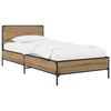 vidaXL Sengestamme med hodegatt Artisan eik 80 x 200 cm Konstruert tre