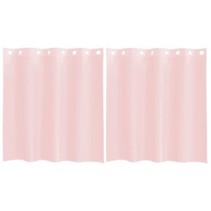 vidaXL Voilegardiner med grommets 2 stk lyserosa 140x140 cm