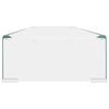 vidaXL TV-benk glass klar 110x30x13 cm