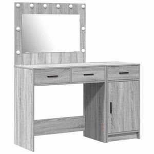 vidaXL Sminkebord 2 stk. Gr&aring; 40 x 41 x 75 cm Konstruert tre