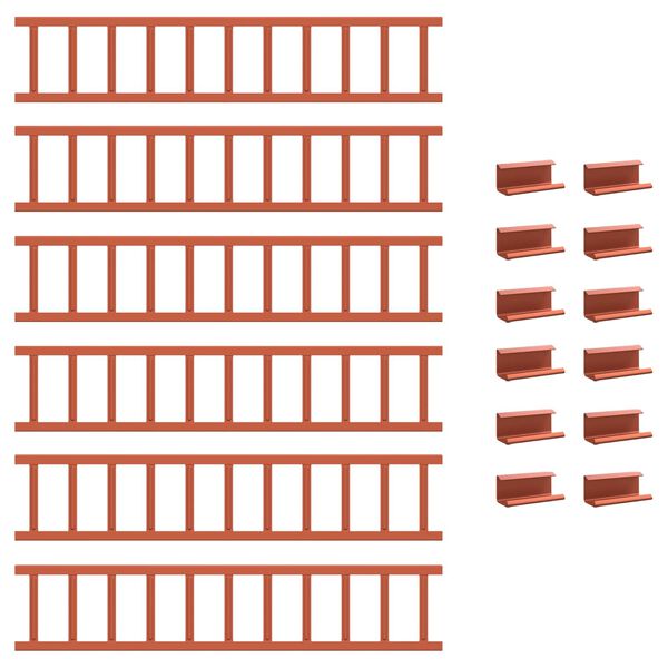 vidaXL Tak sn&oslash;fanger R&oslash;d 600 x 2,5 x 20 cm St&aring;l