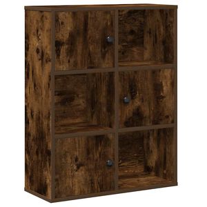 vidaXL Bokhylle r&oslash;kt eik 60x24x76,5 cm konstruert tre