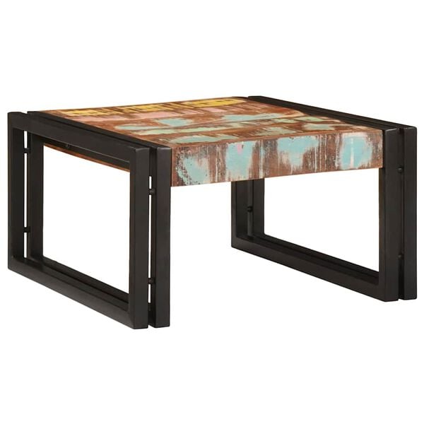 vidaXL Badehylle Flerfarget 60 x 50 x 23 cm Massiv gjenbrukt treverk