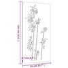 vidaXL Veggdekorasjon til hage 105x55 cm cortenst&aring;l bambusdesign