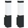 vidaXL Utevegglampe 2 stk. Svart 10,5 x 6 x 33 cm