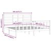 vidaXL Sengeramme heltre 180x200 cm Super King