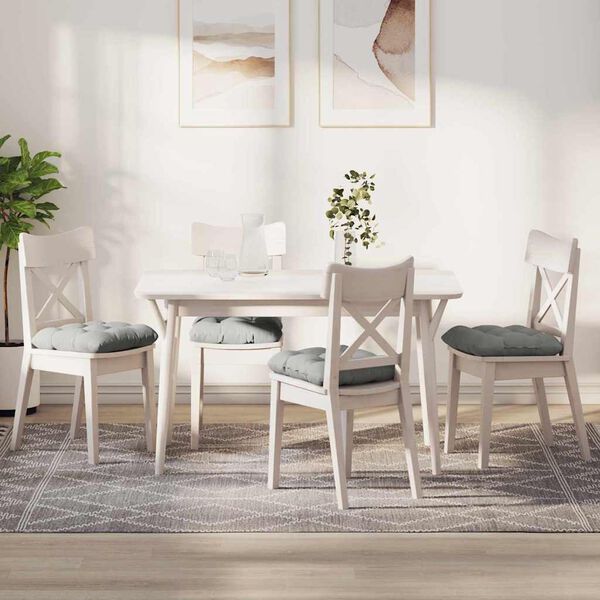 vidaXL Seteputer 4 pcs Lysegrå 40 x 40 cm Mikrofiber stoff