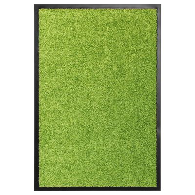 vidaXL Dørmatte vaskbar grønn 40x60 cm
