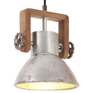 vidaXL Industriell hengelampe 25 W s&oslash;lv rund 19 cm E27