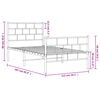 vidaXL Sengeramme i metall med hode- og fotgavl svart 107x203 cm