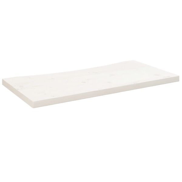 vidaXL Skrivebord hvit 80x40x2,5 cm heltre furu