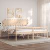vidaXL Seniorseng med hodegavl 200x200 cm heltre
