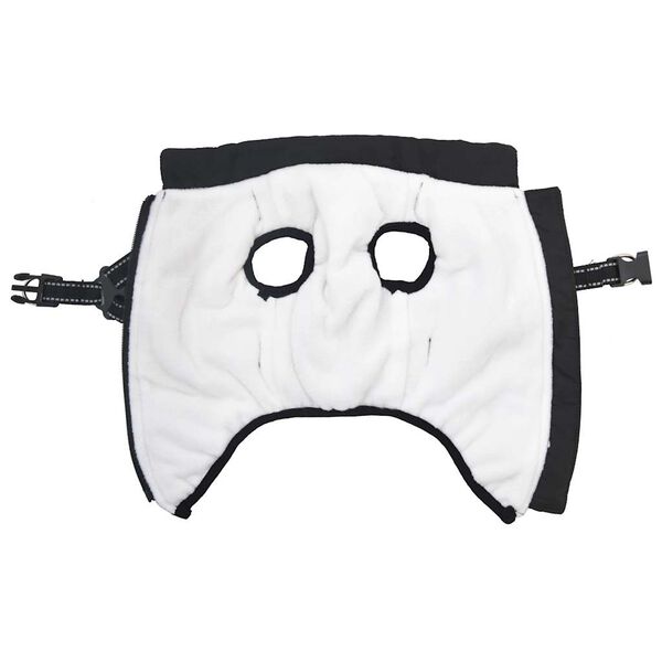 vidaXL Hundefrakk med sele vanntett reflekterende svart L36