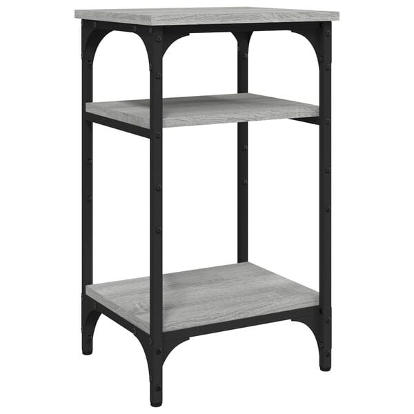 vidaXL Sidebord gr&aring; sonoma 35x30x60 cm konstruert tre