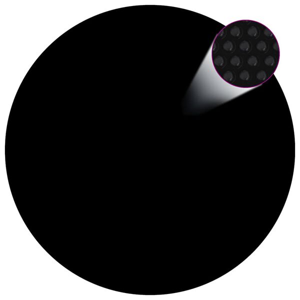 vidaXL Flytende solarduk til basseng PE 300 cm svart og blå