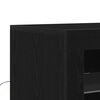 vidaXL LED sideboard 2 pcs Svart Eik 41 x 37 x 67 cm Konstruert tre