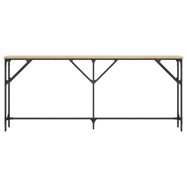 vidaXL Konsollbord sonoma eik 180x23x75 cm konstruert tre