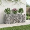 vidaXL Gabion hevet seng s&oslash;lv 150 x 50 x 60 cm Galvanisert St&aring;l
