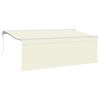 vidaXL Innvendbar Markise Krem 350 x 200 cm Polyester og aluminium