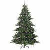 vidaXL Kunstig sammensatt juletre med 300 LED gr&oslash;nn 210 cm PVC og st&aring;l