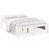 vidaXL Seniorseng hvit 150x200 cm heltre furu